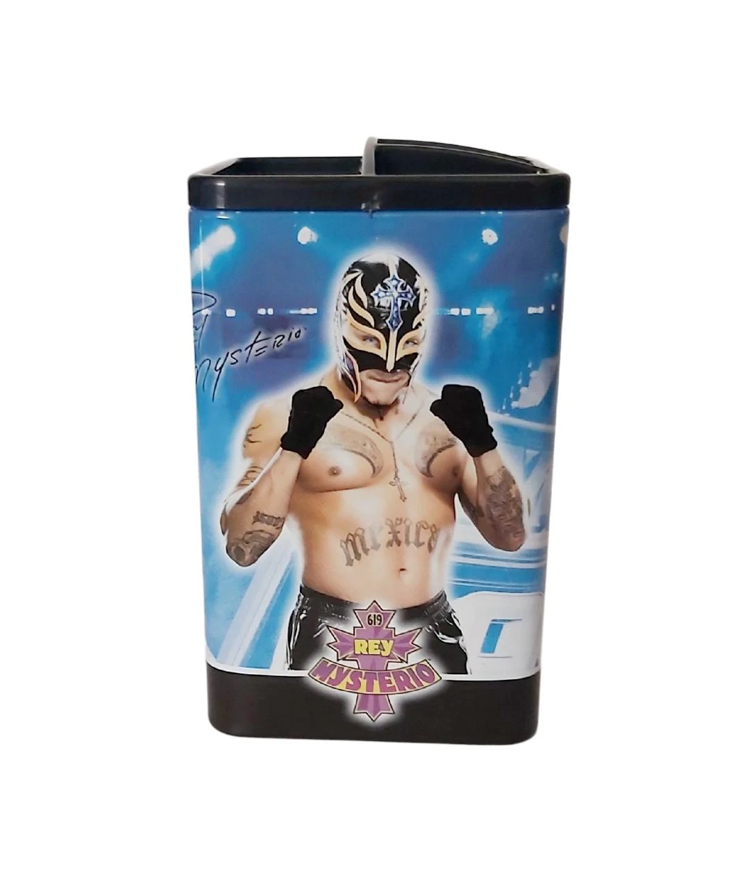 ​WWE Catch Organisateur Pot à Crayons « Rey Mysterio & Edge » (2009) Neuf